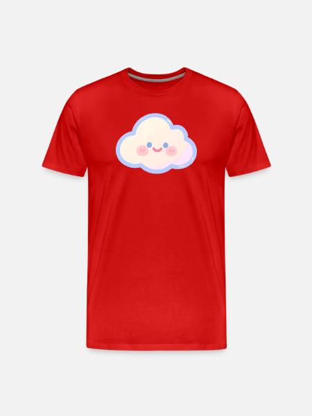 Pastel Cloud Cuddly Charm Kids Cloud - Men's Premium Organic T-Shirt - red