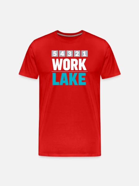 Lake Weekend Countdown To Sea Days - Men's Premium Organic T-Shirt - red