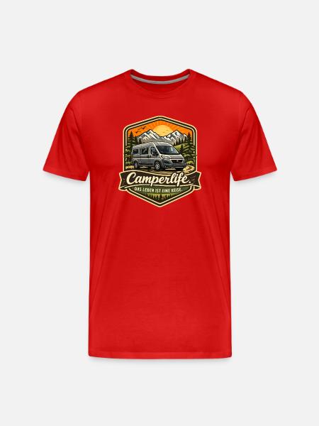Camperlife life is a journey - Camper - Men's Premium Organic T-Shirt - red