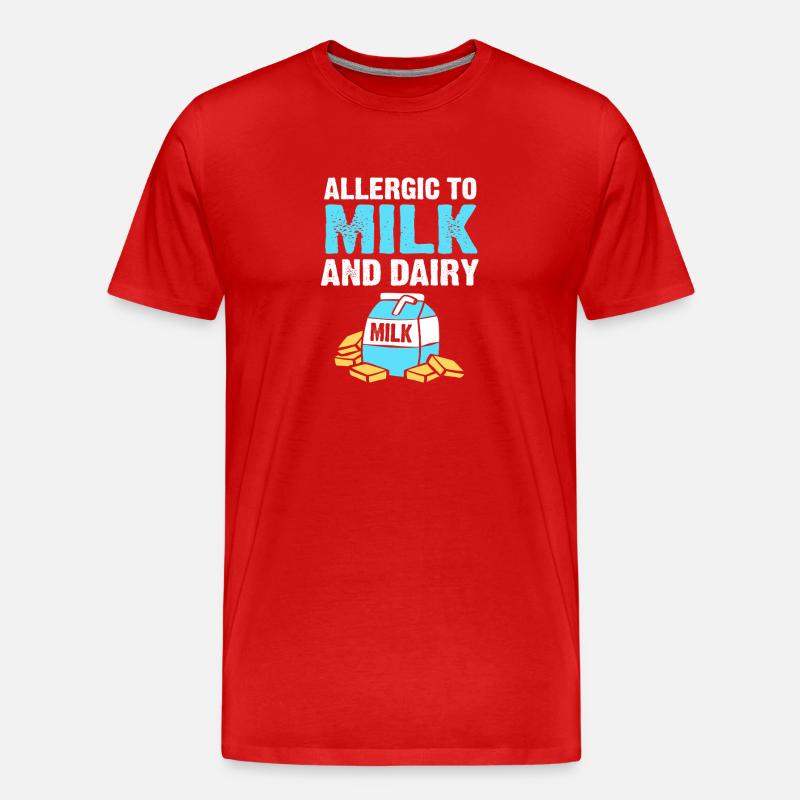 Lebensmittel Allergie - Männer Premium Bio T-Shirt - Rot