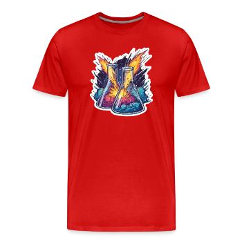 Lab Geek Educational Quadrantid Meteor Shower Expe - Men's Premium Organic T-Shirt - red - Front - Damien (186cm)