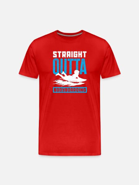 Surfing Surfboarder Bodyboarder - Men's Premium Organic T-Shirt - red