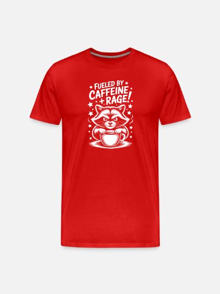 Coffee Sayings Caffeine Funny Coffee Gift - Men's Premium Organic T-Shirt - red