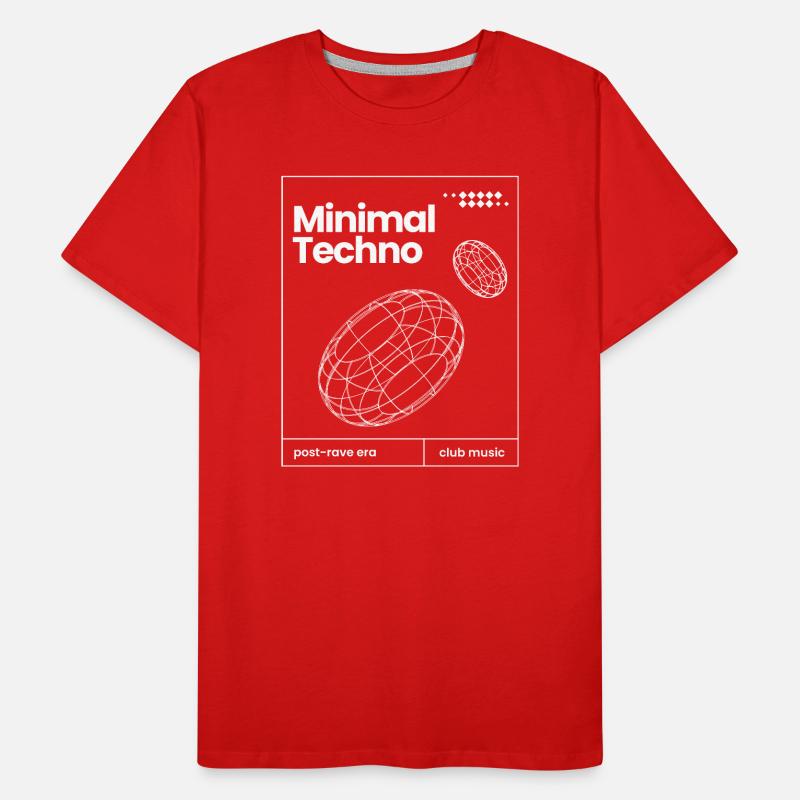 Minimal Techno music Spheres design Men's Premium Organic T-Shirt