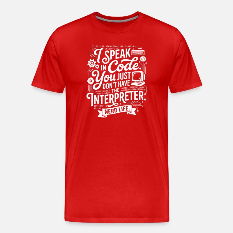 Codeflüstern Nerdleben - Men's Premium Organic T-Shirt - red