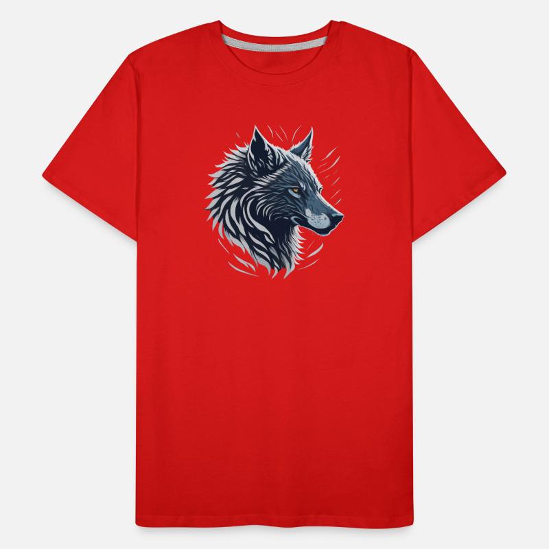 Blue Wolf Männer Premium Bio T-Shirt