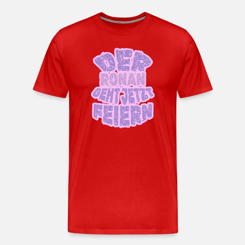 Ronan Ronan - Männer Premium Bio T-Shirt - Rot