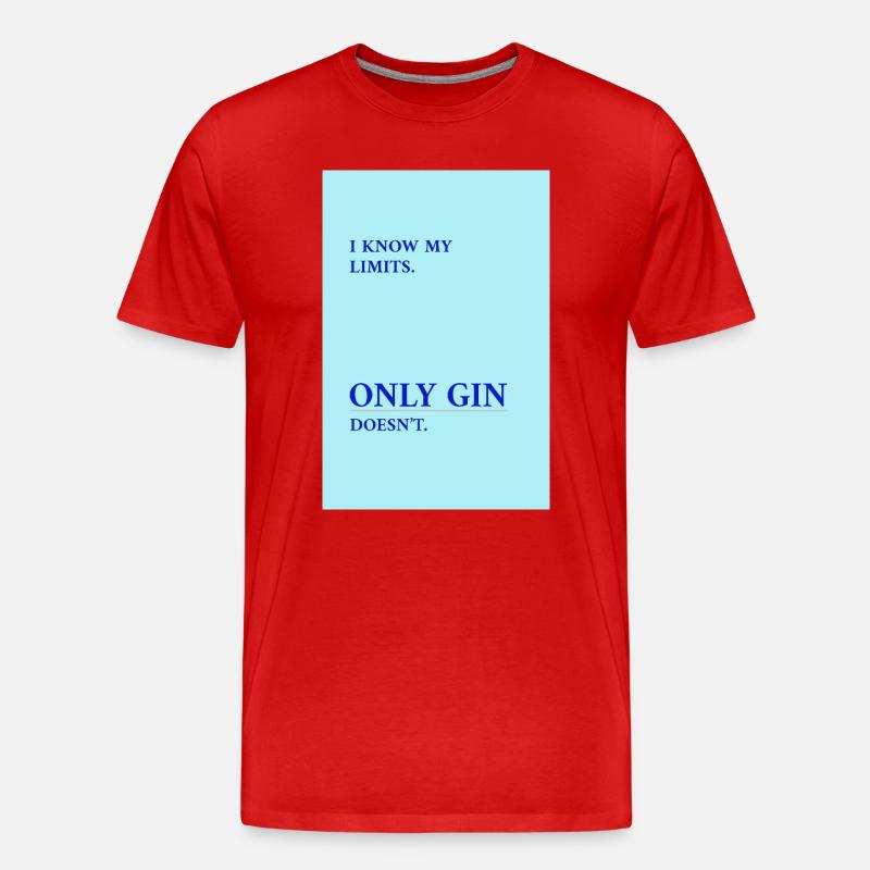 Gin Has No Limits  - Männer Premium Bio T-Shirt - Rot