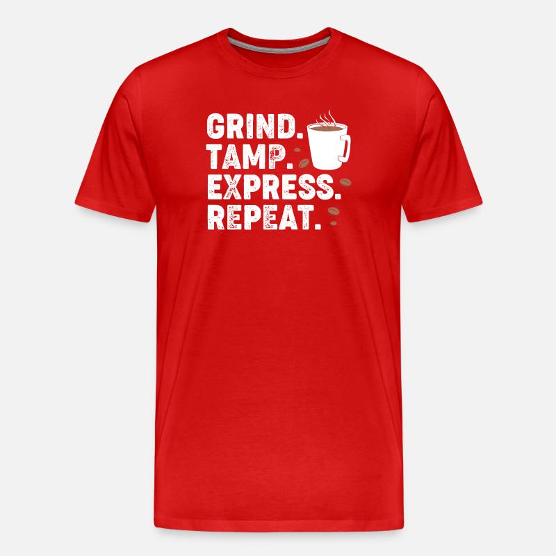Barista Espresso Kaffee Koffein - Männer Premium Bio T-Shirt - Rot
