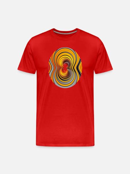 Farbwirbel Tunnel - Männer Premium Bio T-Shirt - Rot