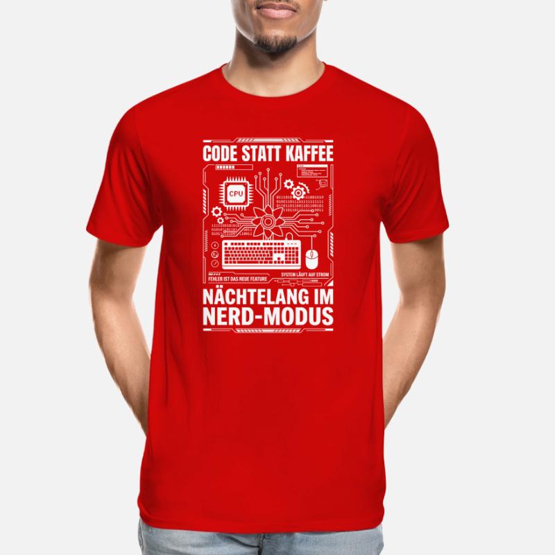 Code statt Kaffee Nerd-Modus Männer Premium Bio T-Shirt