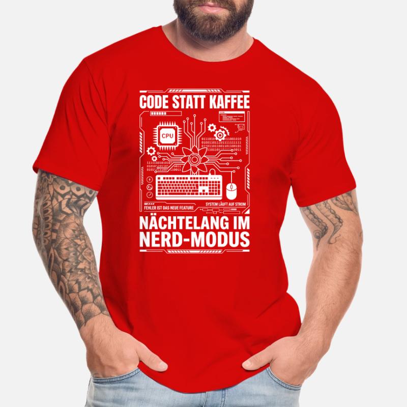 Code statt Kaffee Nerd-Modus Männer Premium Bio T-Shirt