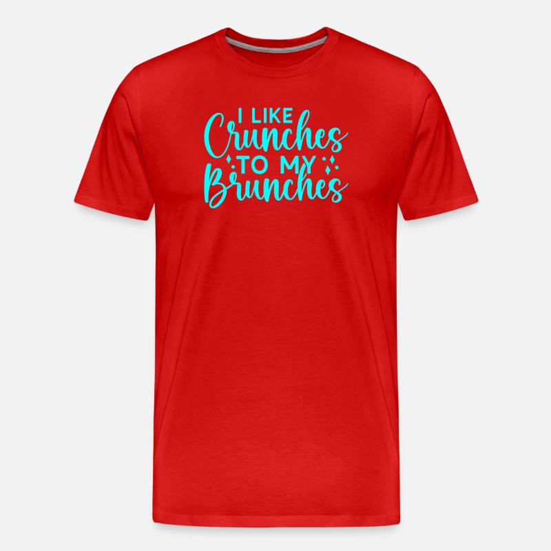 Fitness Motivation Bodybuilder Like Crunches - Männer Premium Bio T-Shirt - Rot