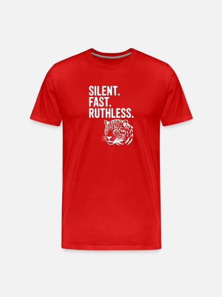 Silent. Fast. Ruthless. - Men's Premium Organic T-Shirt - red