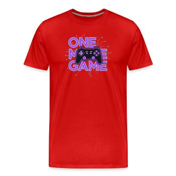 Ein Spielcontroller-Neon-Schaltkreis - Männer Premium Bio T-Shirt - Rot - Vorne - Damien (186cm)