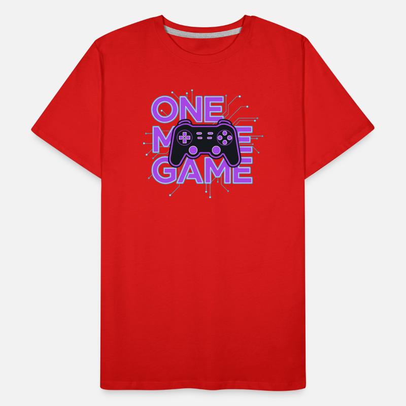 One Game Controller Neon Circuit Men's Premium Organic T-Shirt