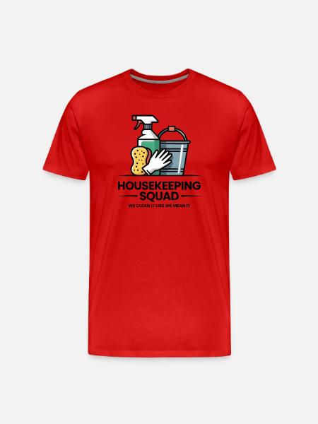 Funny Cleaning Design - Men's Premium Organic T-Shirt - red