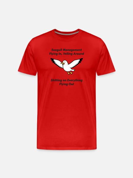 Seagull Management Chaos - Men's Premium Organic T-Shirt - red