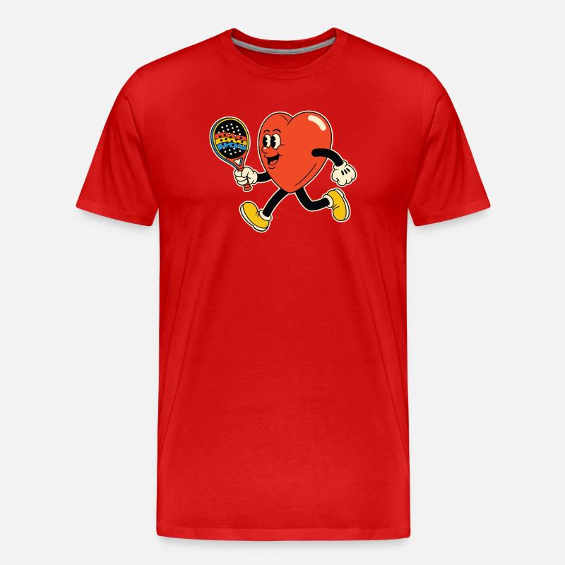 Herz im Paddel - Männer Premium Bio T-Shirt - Rot