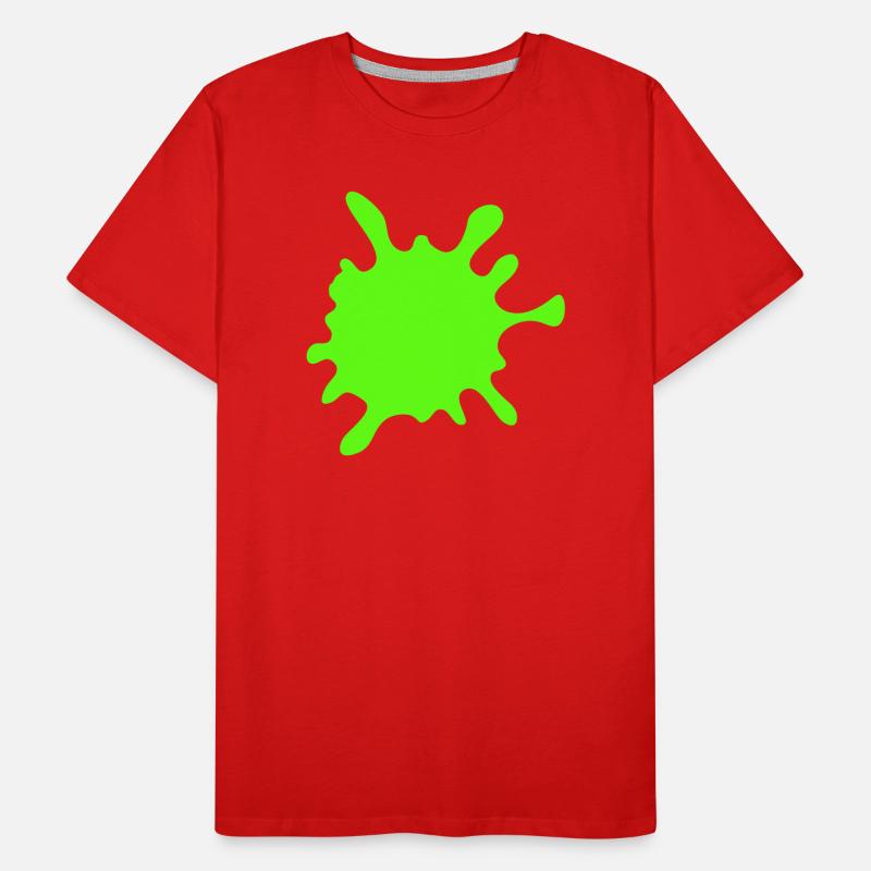 Neon Splash Splatter Men's Premium Organic T-Shirt