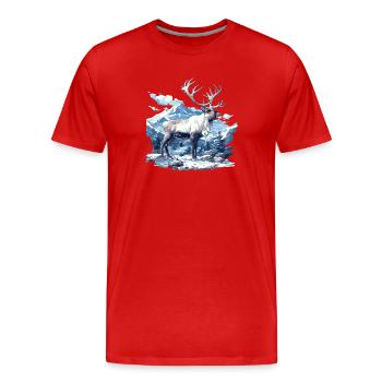 Renne Renne - T-shirt bio Premium Homme - rouge - Devant - Damien (186cm)