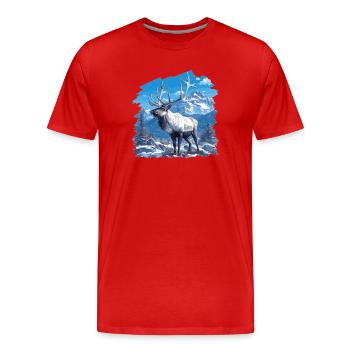 Renne Renne - T-shirt bio Premium Homme - rouge - Devant - Damien (186cm)