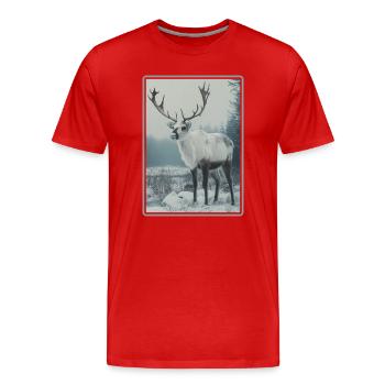Renne Renne - T-shirt bio Premium Homme - rouge - Devant - Damien (186cm)