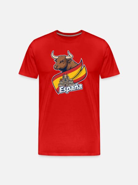 Toro Español con Barcelona - Men's Premium Organic T-Shirt - red