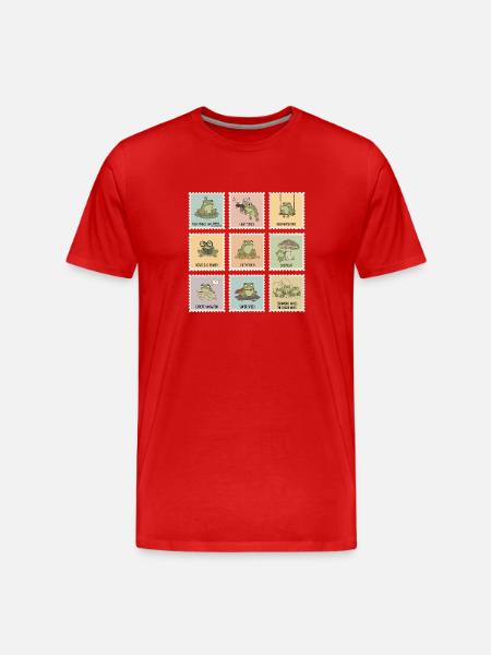 Frogs of happiness: funny quotes - Men's Premium Organic T-Shirt - red