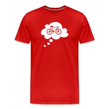 Road Bike Cloud Bike Sport Tour Hobby Bike Fan - Men's Premium Organic T-Shirt - red - Front - Damien (186cm)