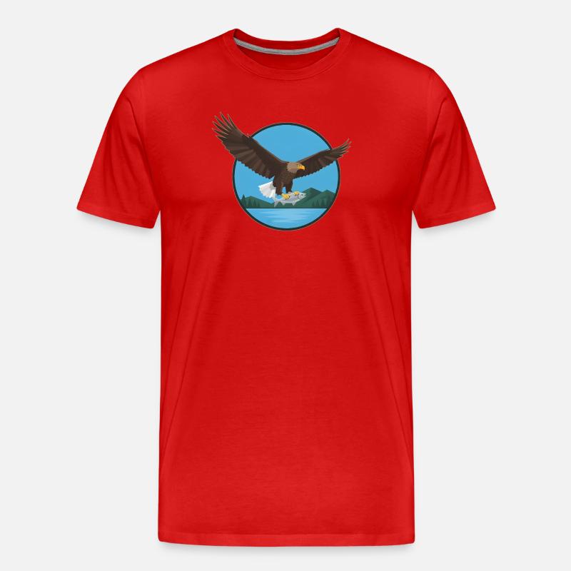 White-tailed eagle eagle - Men's Premium Organic T-Shirt - red