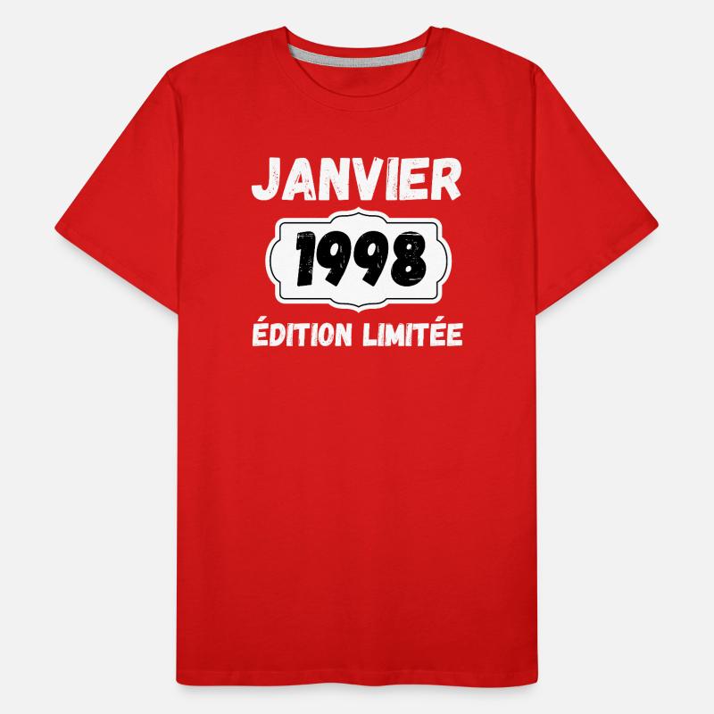 January 1998 Limited Edition Anniversary Men's Premium Organic T-Shirt