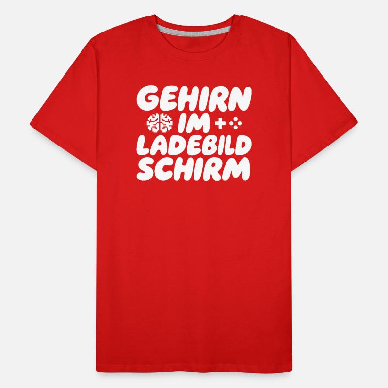Brain in the loading screen Men's Premium Organic T-Shirt