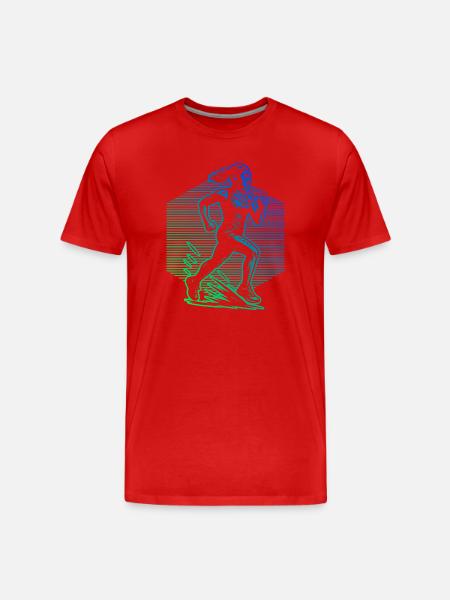 Racing Power Running Design - Men's Premium Organic T-Shirt - red