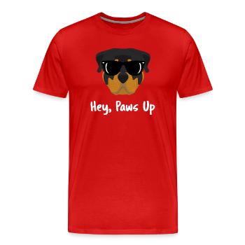 Cool lunettes de soleil Rottweiler Hé, Pauze en l’air Maman du chien - T-shirt bio Premium Homme - rouge - Devant - Damien (186cm)