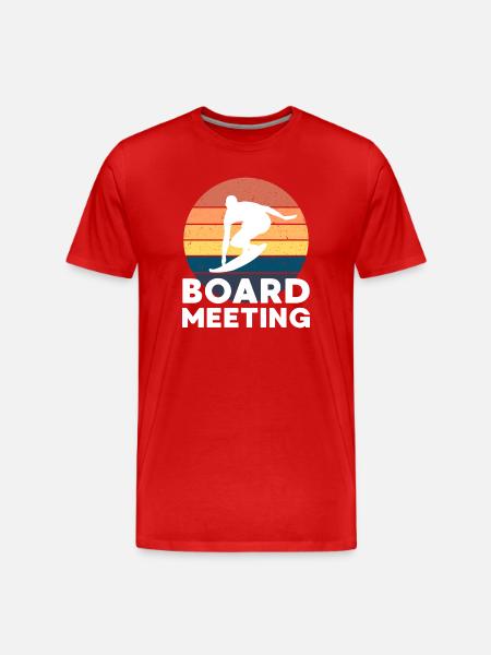 Surfing Board Meeting - Männer Premium Bio T-Shirt - Rot