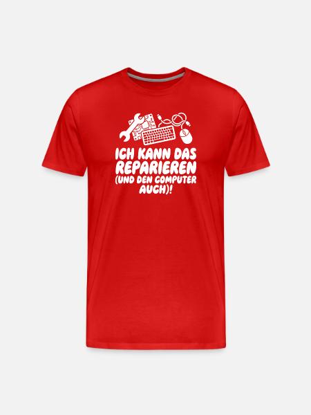 I'll fix this (and the computer) - Men's Premium Organic T-Shirt - red