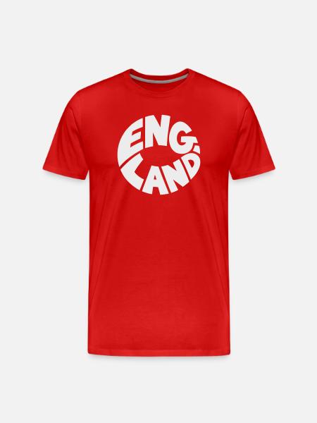 Conception du logo Engand Round - T-shirt bio Premium Homme - rouge
