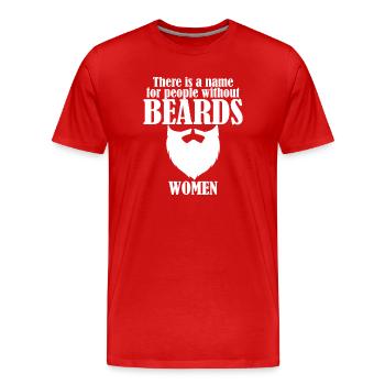 Nom pour les femmes sans barbes - T-shirt bio Premium Homme - rouge - Devant - Damien (186cm)