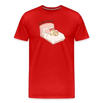Love Mode on - Katzenliebe - Men's Premium Organic T-Shirt - red - Front - Damien (186cm)
