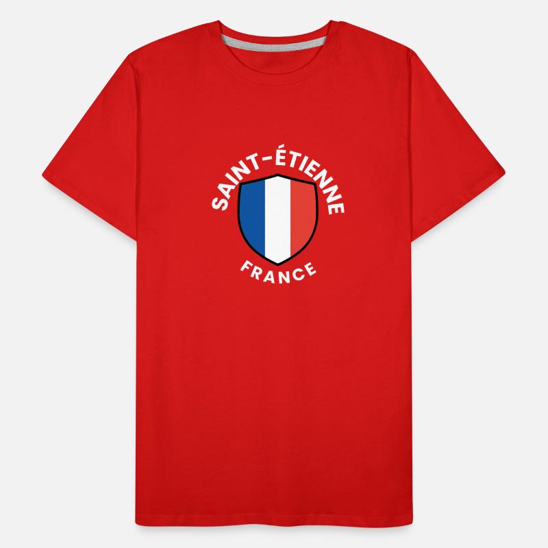 Saint-Étienne-Frankreich-Schild Männer Premium Bio T-Shirt