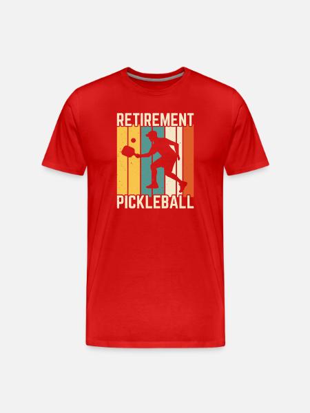 Retirement Pickleball Retro - Men's Premium Organic T-Shirt - red