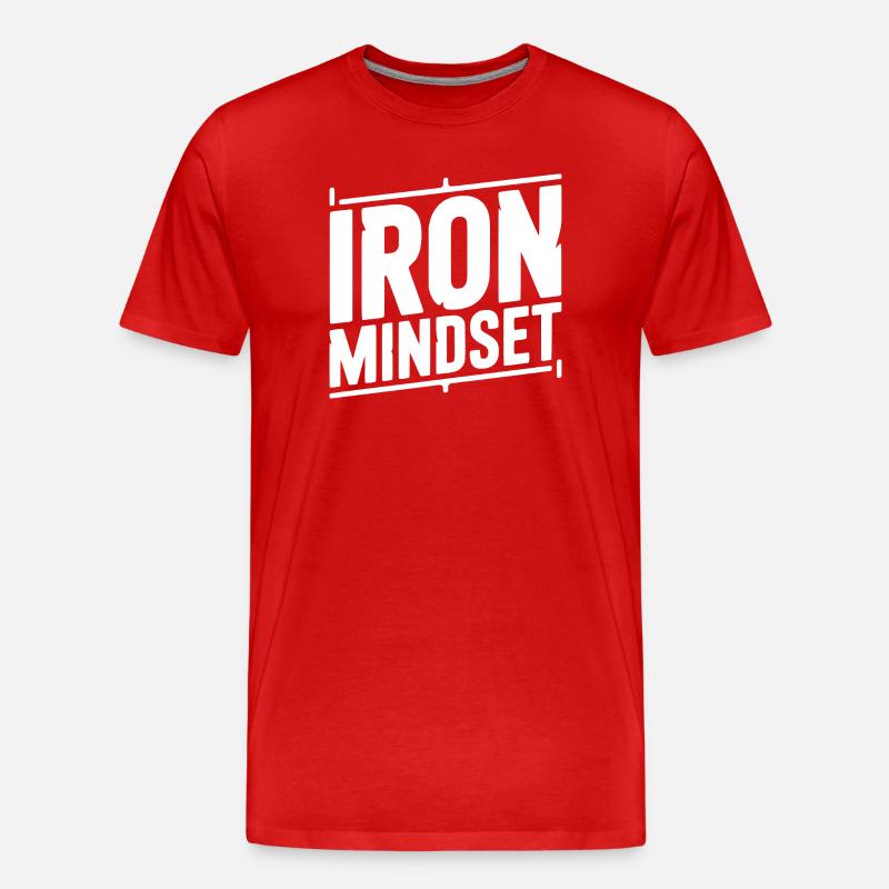 Eiserne Denkweise - Männer Premium Bio T-Shirt - Rot