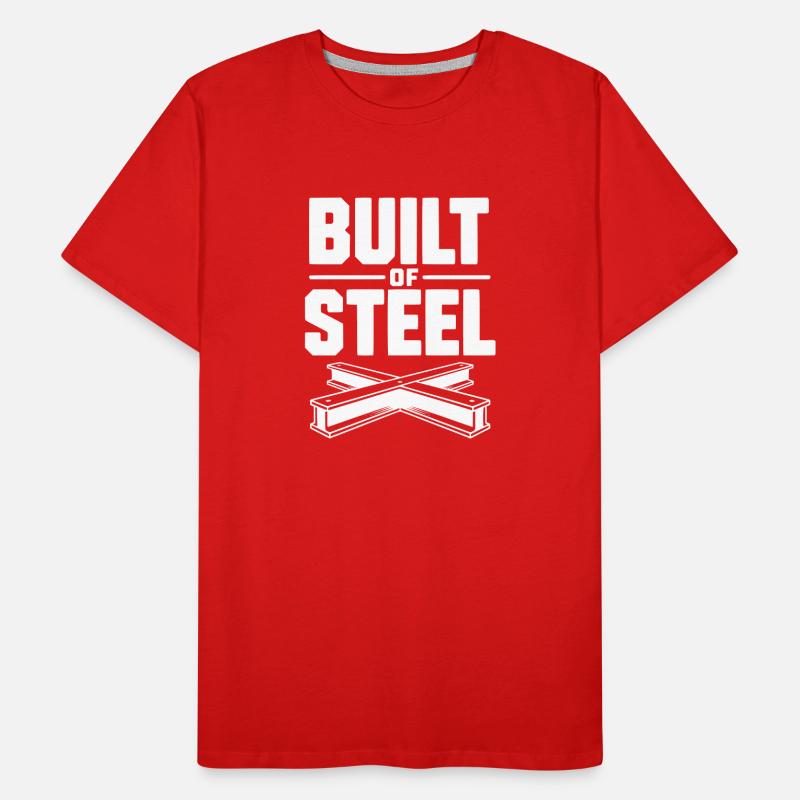 Construit en acier T-shirt bio Premium Homme