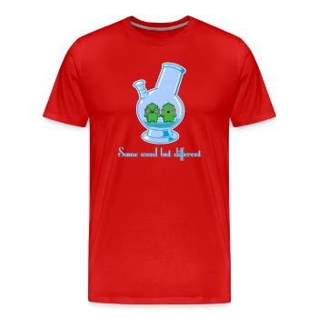 Same weed but different - Men's Premium Organic T-Shirt - red - Front - Damien (186cm)