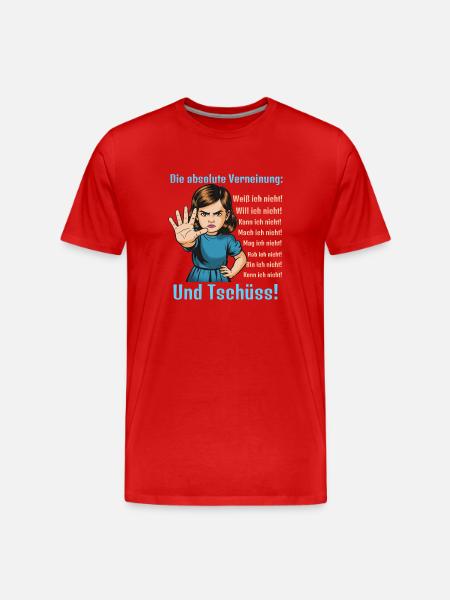 Nein Sagen – Grenzen Setzen - Männer Premium Bio T-Shirt - Rot