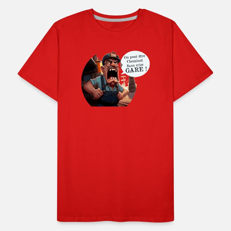 YOU CAN BE A RAILWAY WORKER WITHOUT WARNING! (train) Men's Premium Organic T-Shirt
