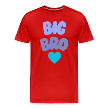 Big Bro Love Siblings - Men's Premium Organic T-Shirt - red - Front - Damien (186cm)