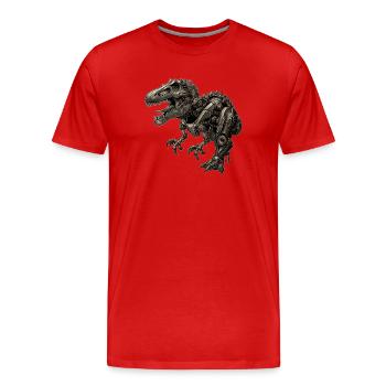 Mechanical dinosaur – T-Rex robot - Men's Premium Organic T-Shirt - red - Front - Damien (186cm)