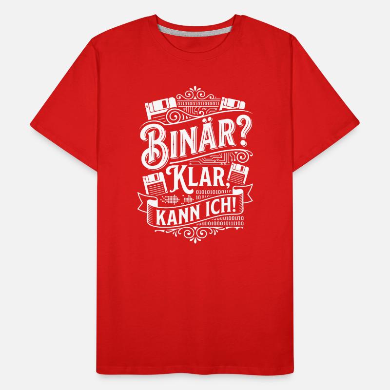 Binary, Clear, I Can – Tech Humor Men's Premium Organic T-Shirt